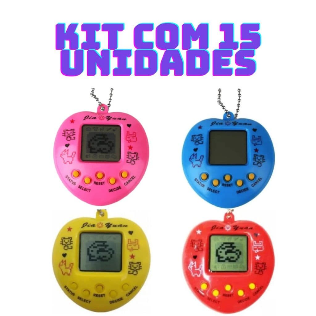 Kit com 15 Bichinho Virtual Original Egg 168 Bichos Em 1 Nostálgico Pet Virtual