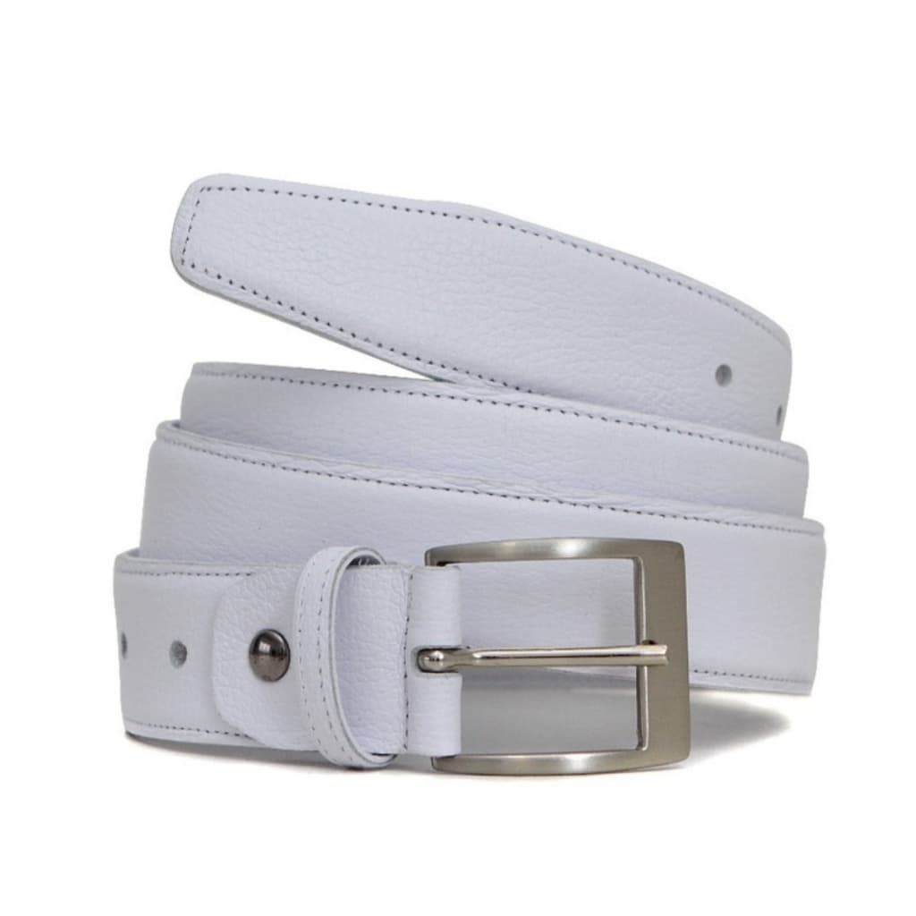 Cinto  Branco masculino social de qualidade em couro promoção