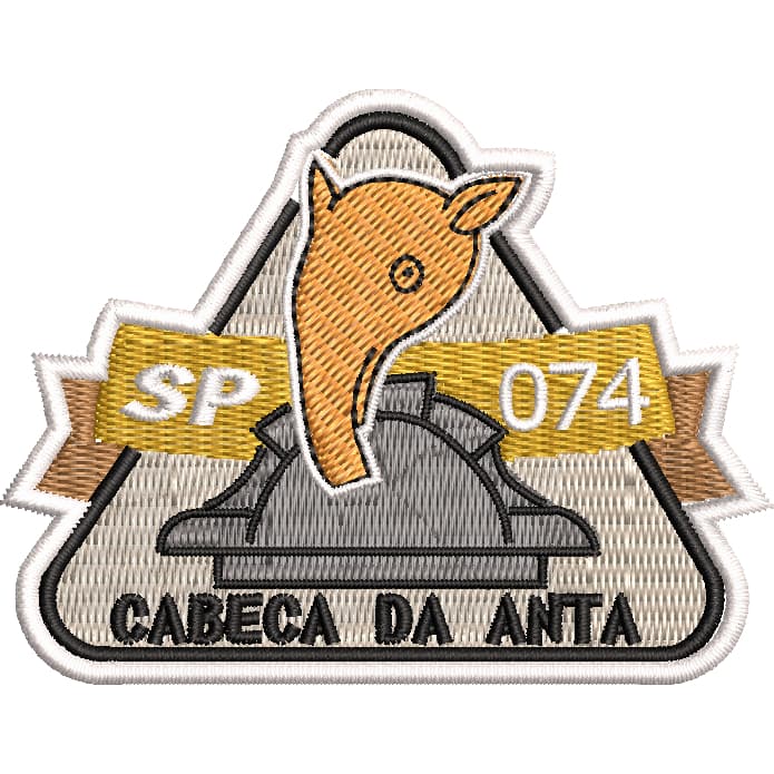 Patch Bordado Pontos Turístico Cabeça da Anta Personalizados Colete Jaqueta Bolsa Mochila Motoclube Motociclista