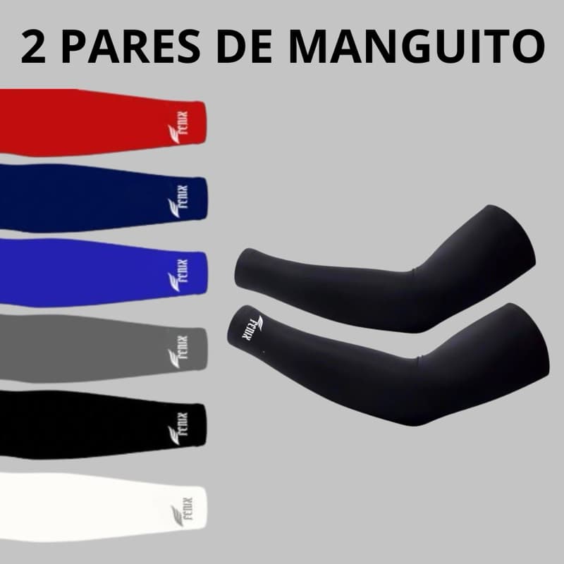 Kit 2 Pares Manguito UV 50+ Proteção Solar Esportes Vôlei Ciclismo