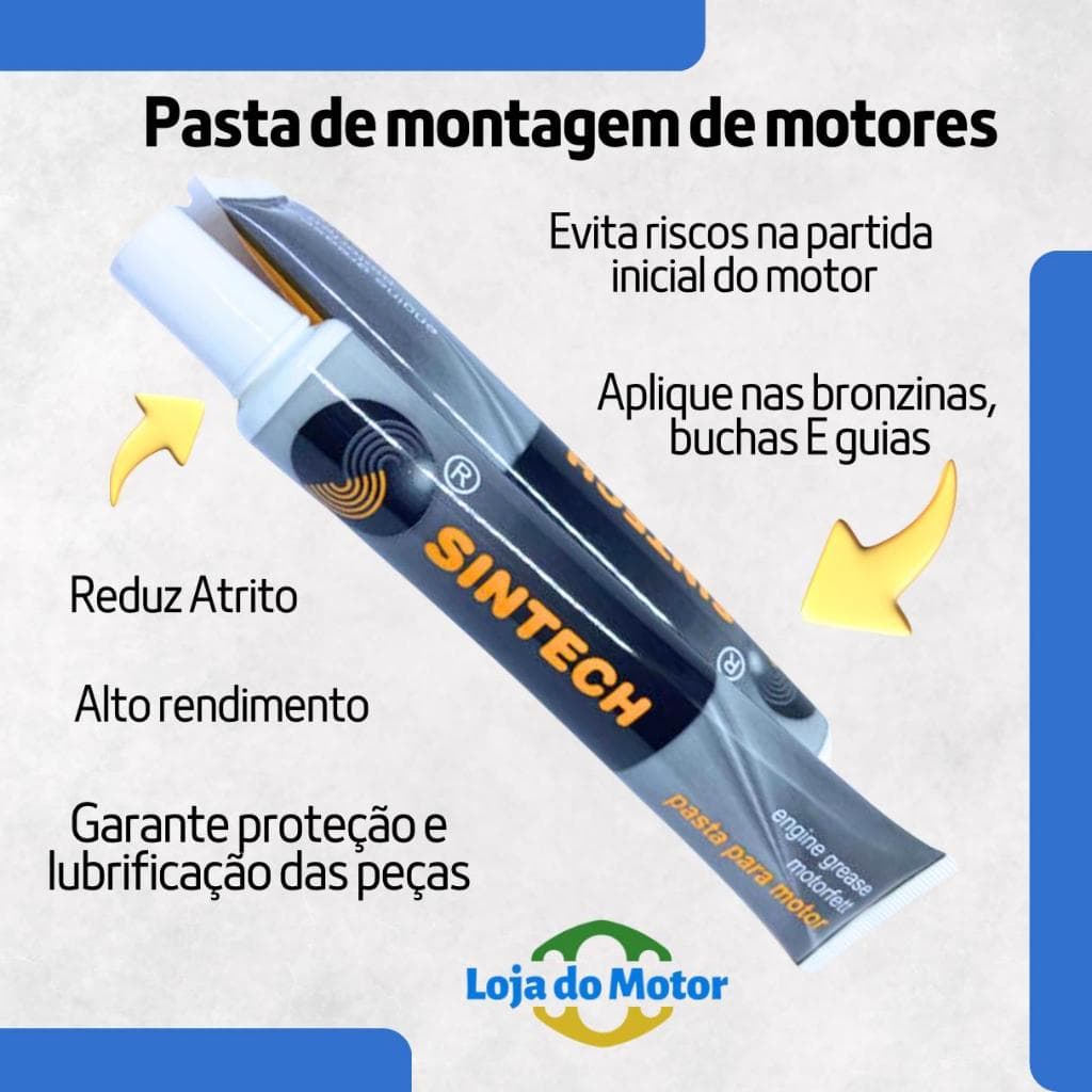 Pasta para Montagem de Motores Bronzinas Buchas e Guias Sintech 50g Reduz Atrito