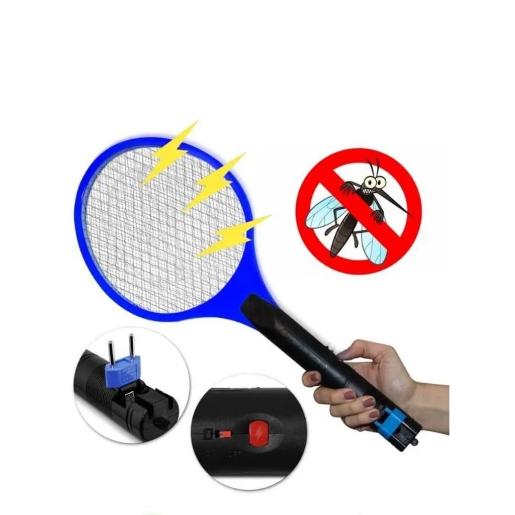 Raquete Eletrica Mata Mosquito 110V 220V Recarregável