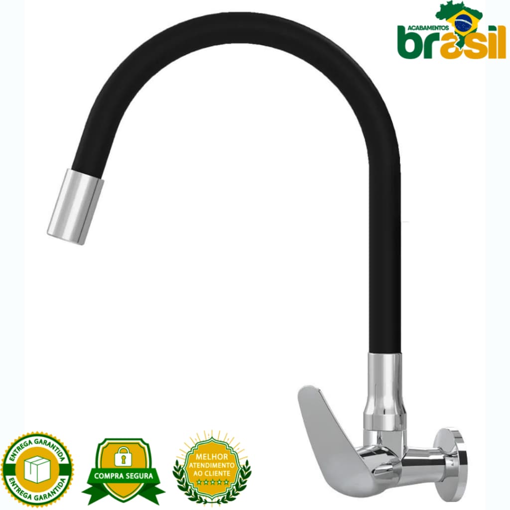 cozinha preto gourmet torneira Torneira preta cozinha gourmet parede flexivel