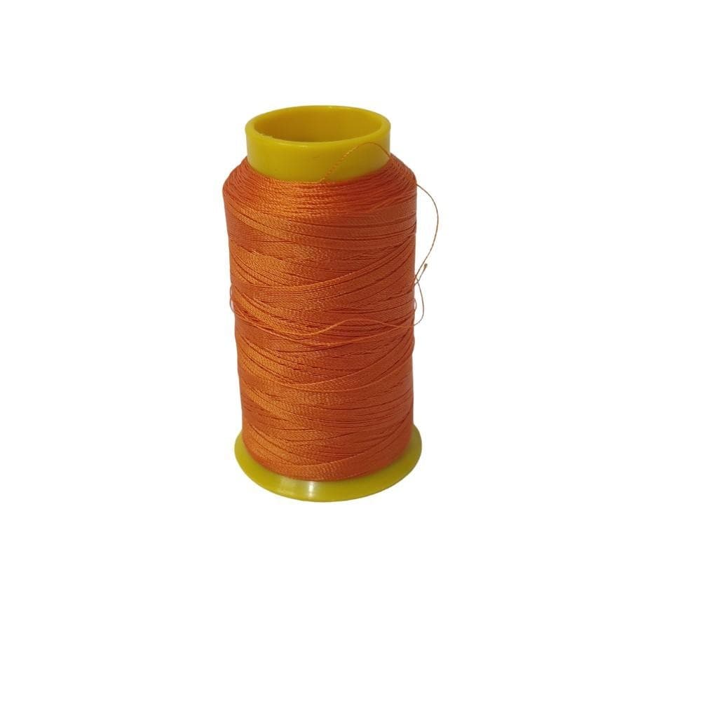 Kit 10 linhas Nylon Poliamida 23g por unidade de espessura nº 60 - Tapeçaria - Cor Laranja