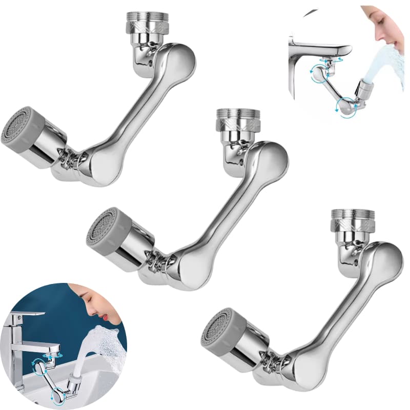 Kit 3 Adaptador Extensor De Torneira Pulverizador Bico Articulado