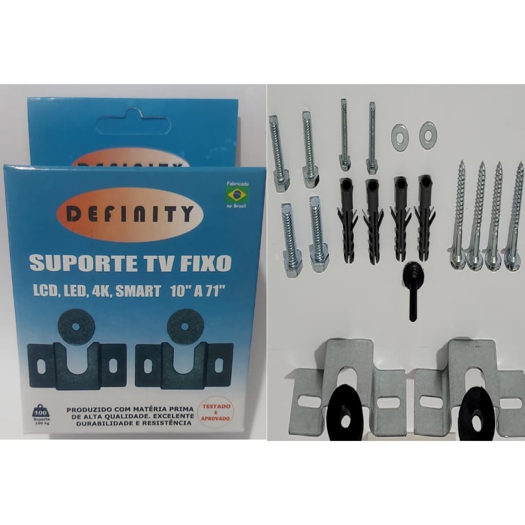 Suporte Fixo de Parede Universal  para TVs 10 a 70" polegadas