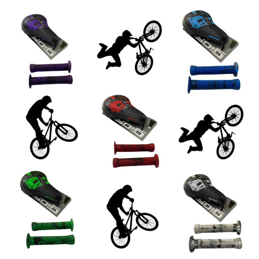 Kit Manoplas E Selim Gios Freeride, Bmx, Grau,wheeling