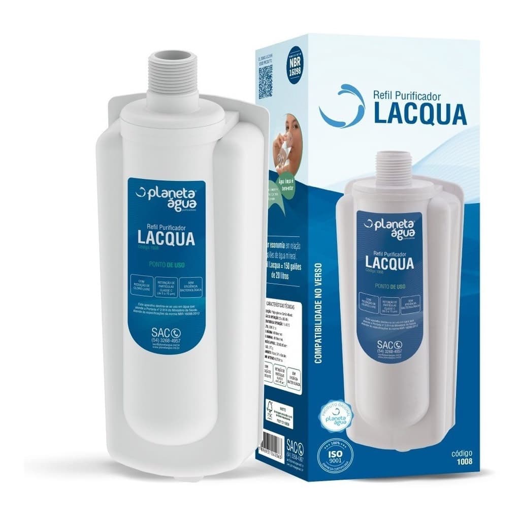 Refil Filtro Vela Compatível Purificador Latina Puri Ice Puritronic PA335 e PA355 - Planeta Água