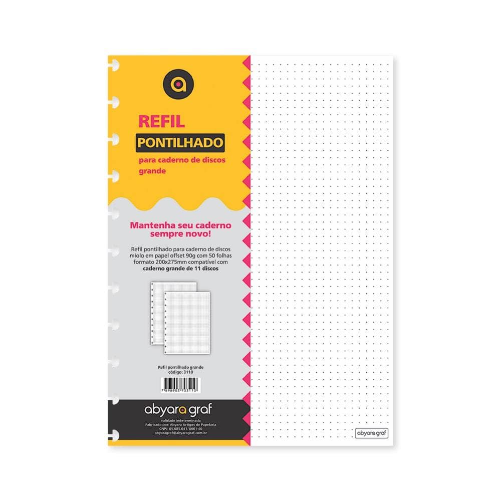 Refil Pontilhado para Caderno de Discos - Abyara graf