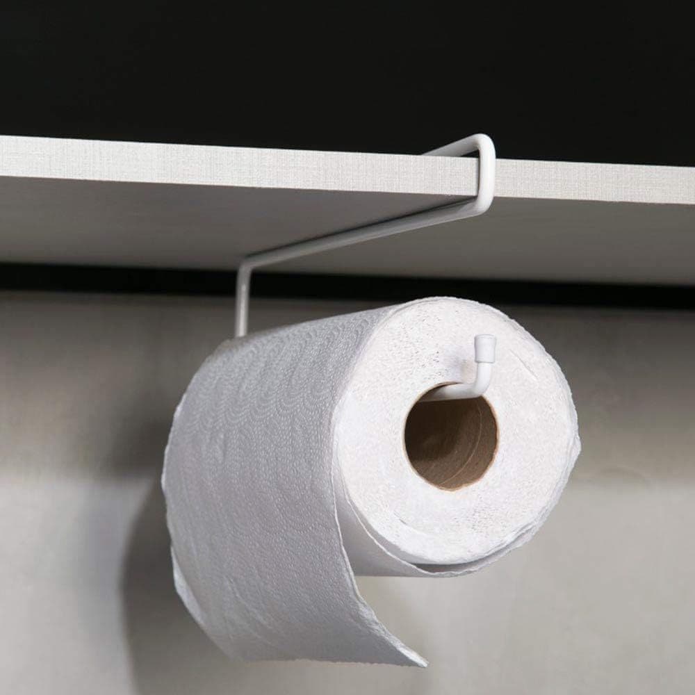 Suporte para Papel Toalha Encaixável Suspenso Organizador de Armário