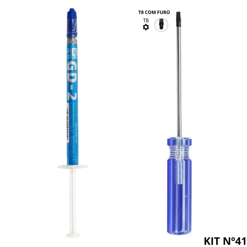 KIT Chave Torx T8 Magnetizada + Pasta Térmica Gd-2 Condutividade térmica 7.5 W/mK