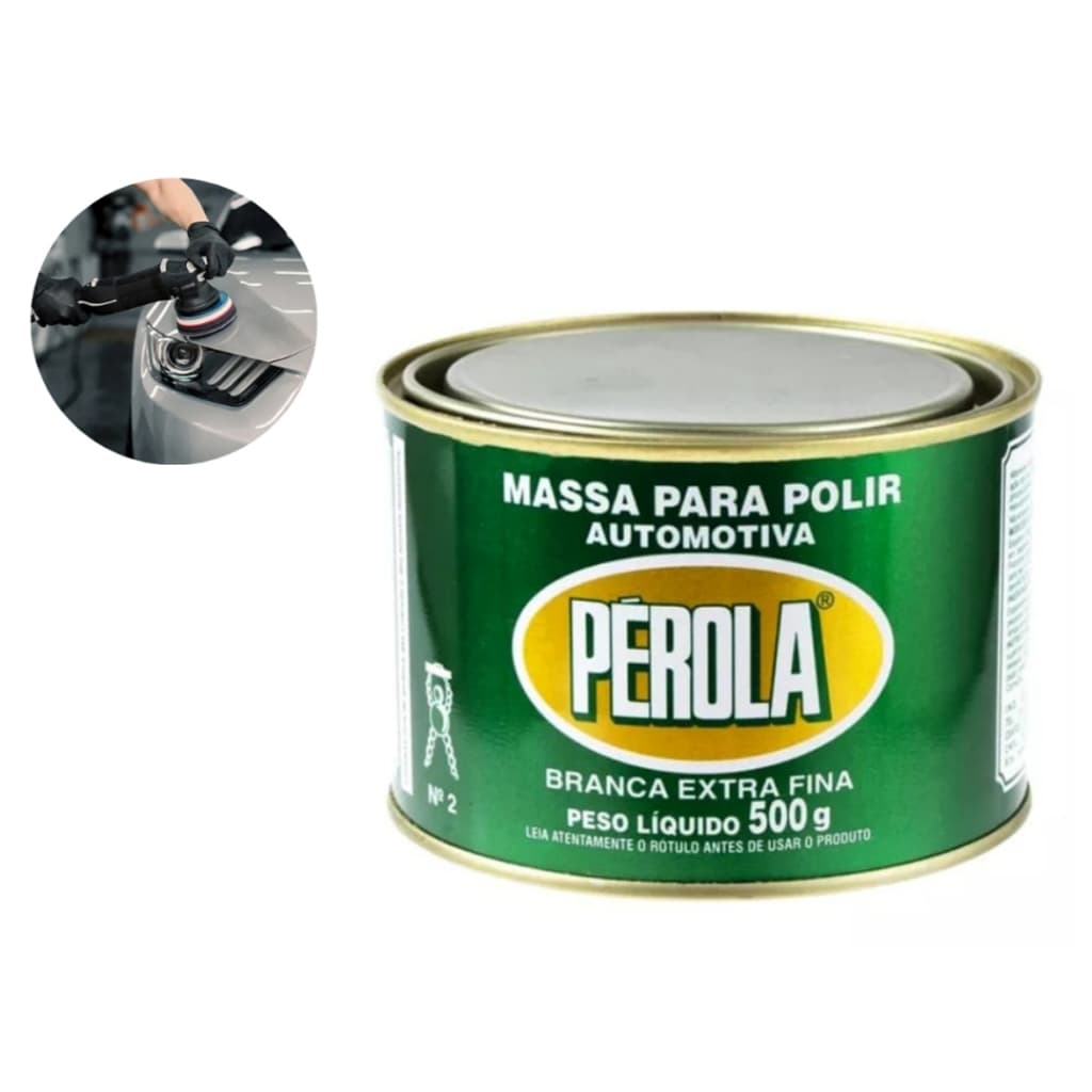 Massa De Polir N2 Automotiva Branca Extra Fina Pérola 500G