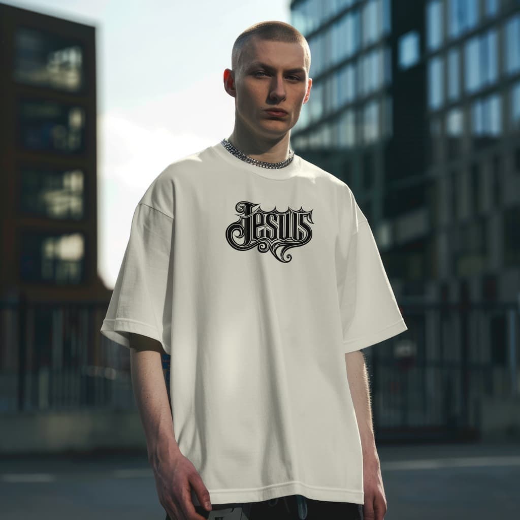 Camiseta Oversized Streetwear Camisa Unisex Jesus