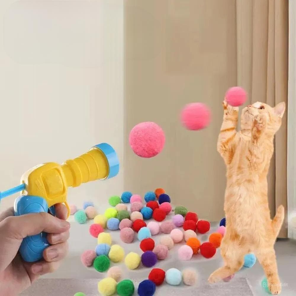 Brinquedos Para Gatos Brinquedo Interativa Alta Diversão Para Gatos Cachorros Pets Bola de Pelúcia Lança Solta Bola Alta
