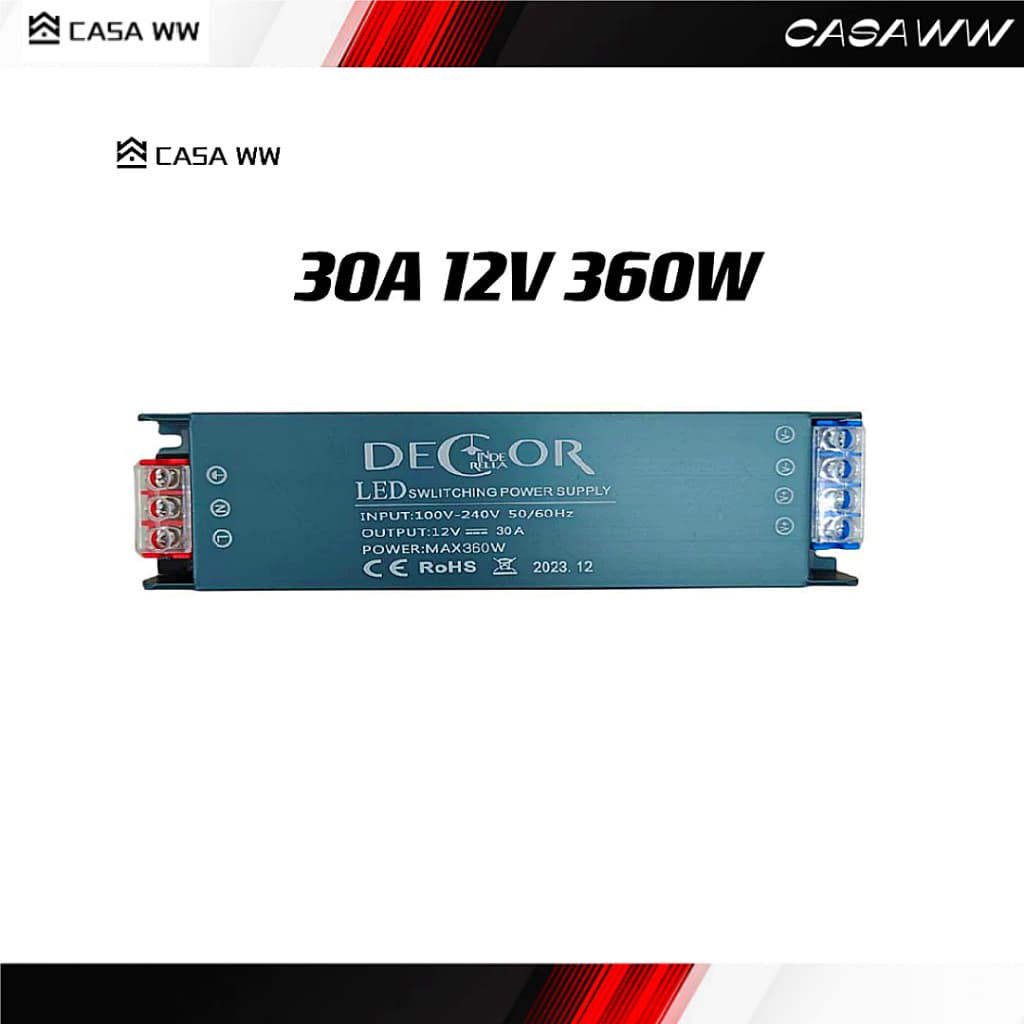 Fonte Chaveada Colmeia Slim Fina 12V 30A 360W Para Fita Led