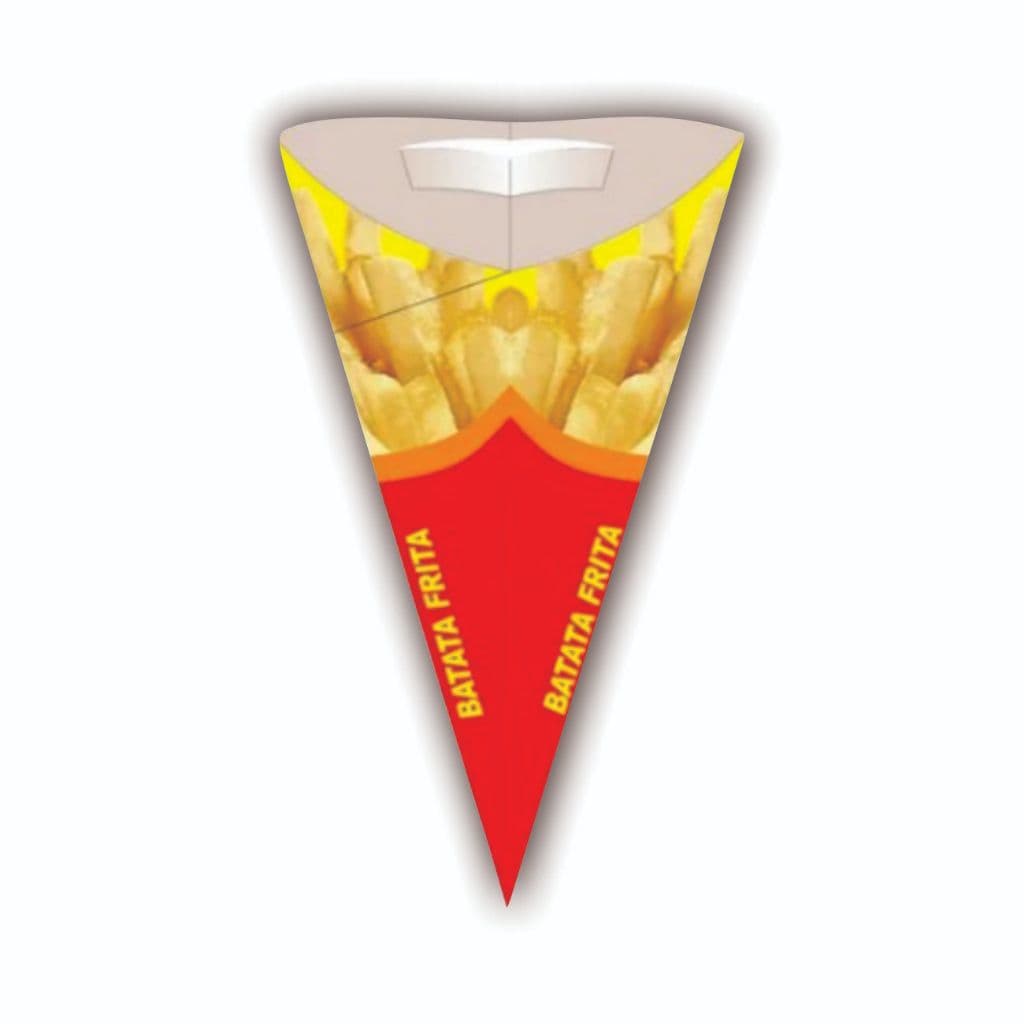 Cone Batata Frita Tamanho Médio - 50 Un. caixa de batata