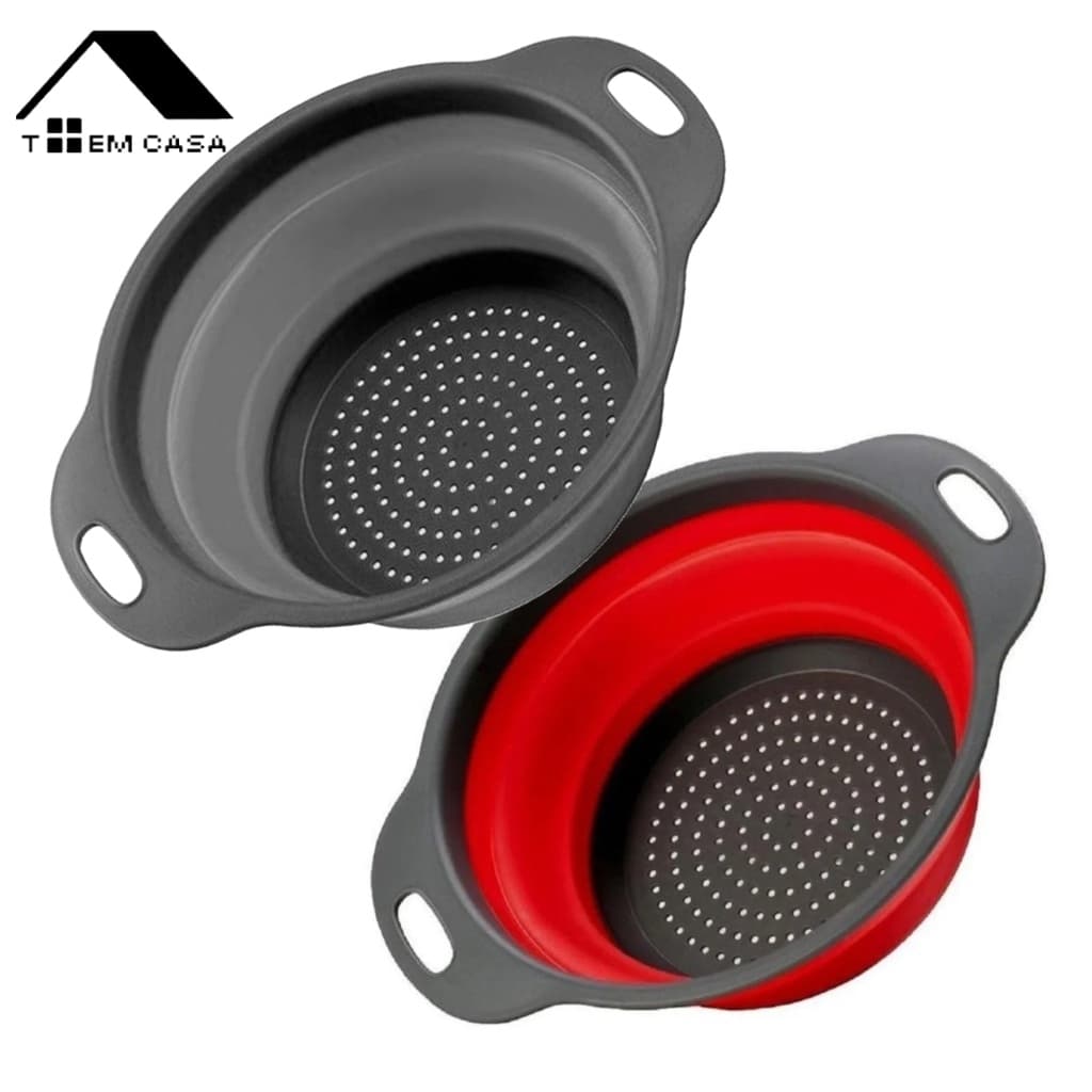 Redoldo - Escorredor de Macarrão Arroz Salada Frutas Alimentos Retrátil Silicone