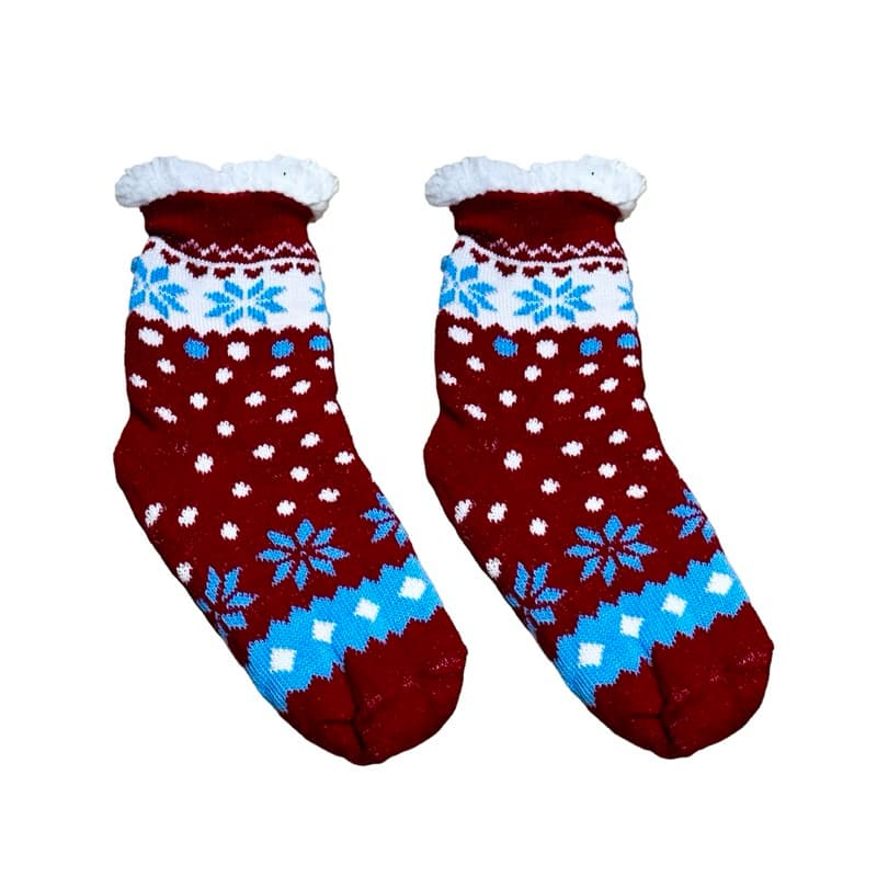 Par de Meias Fofinho Lã Inverno Frio Carneiro Infantil 31-35