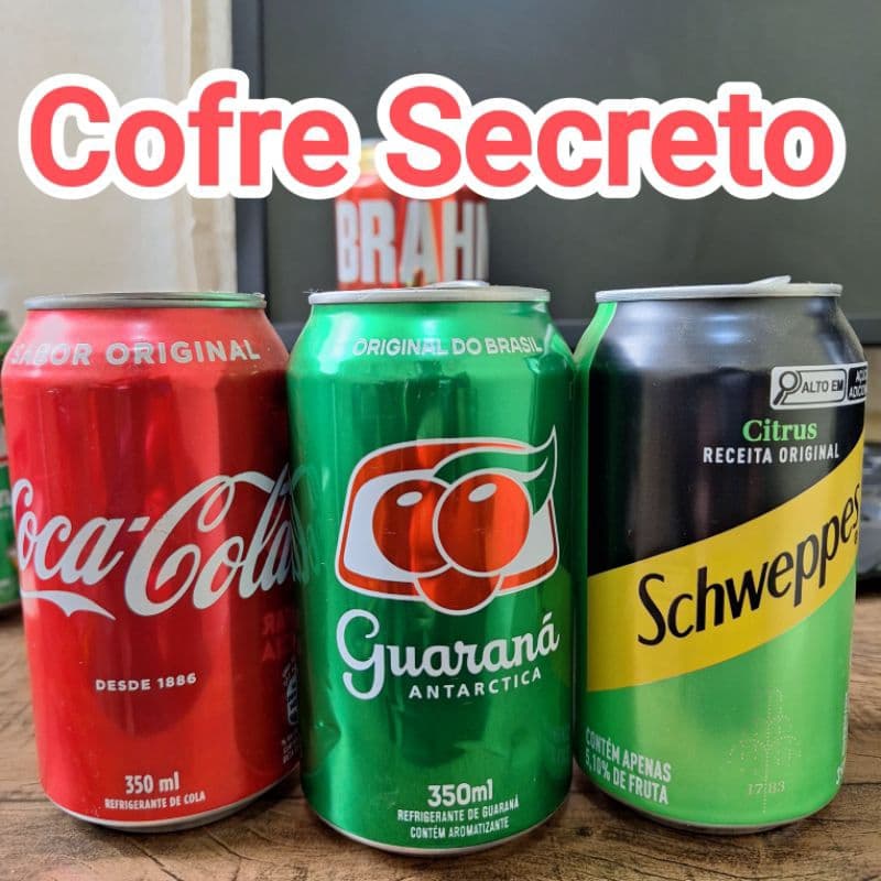 Lata Cofrinho Esconderijo Cofre Secreto