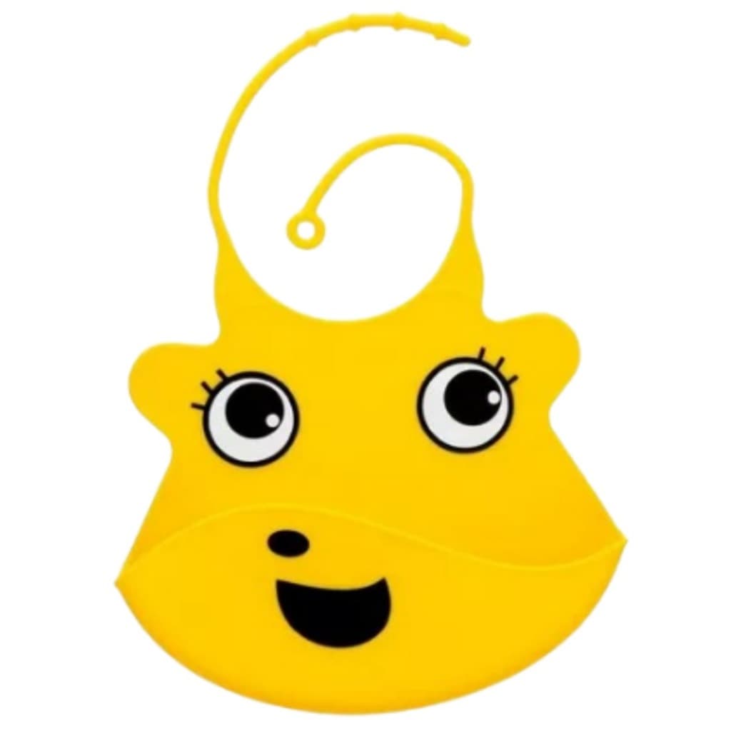 BABADOR DE SILICONE COM BOLSO CATA MIGALHAS IMPERMEÁVEL BEBE INFANTIL ALIMENTAÇÃO MAIS LIMPA 35CM