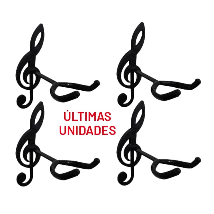 4 Suportes para Violão de Parede; Guitarra; Uculelê; Baixo; Viola