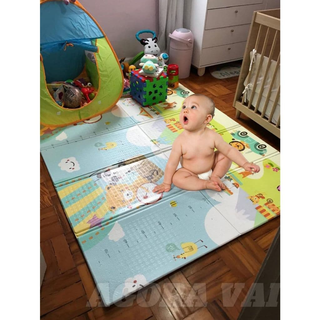 Tapete Atividade Infantil Primeiros Passos Dupla Face Antiderrapante EVA