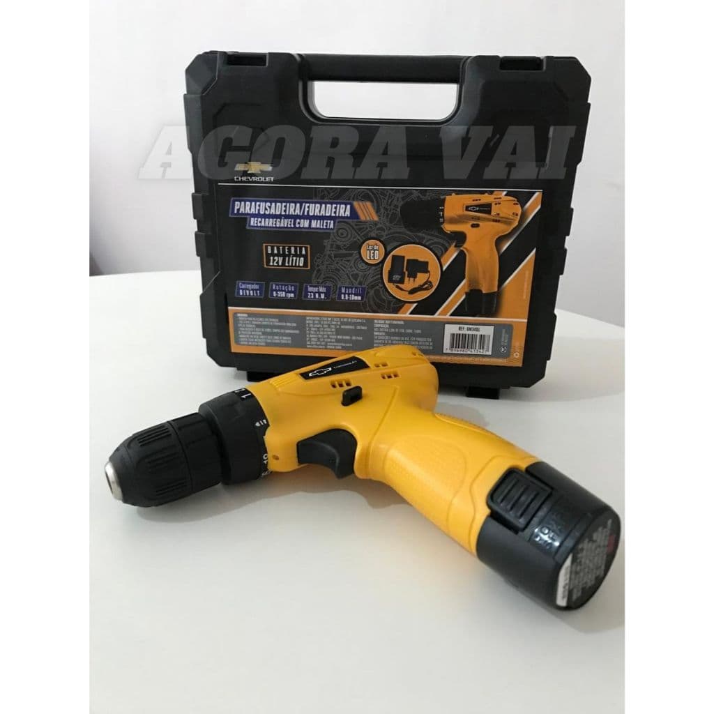 Parafusadeira Furadeira Sem Fio Bateria 12v Bivolt