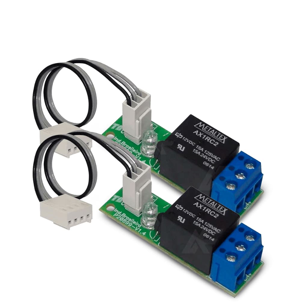 Kit 2 Módulo Relé Placa Luz Garagem Sinaleira Trava Original Ppa