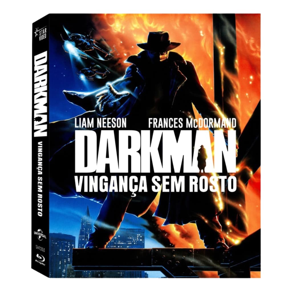 Blu-Ray - Darkman : Vingança Sem Rosto - Ed. de Colecionador Com Encarte Luva + 5 Super Cards