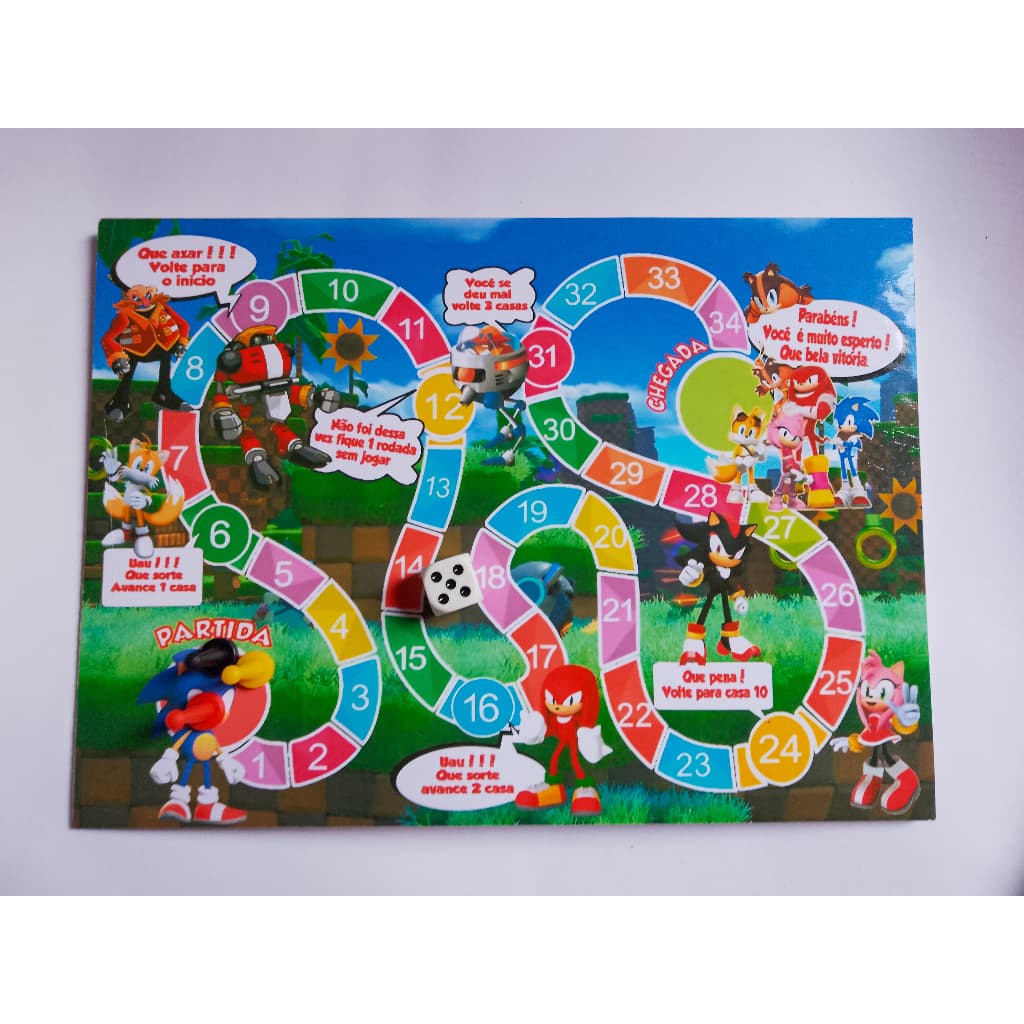 Jogo de Tabuleiro Educativo Infantil Artesanal para Meninos