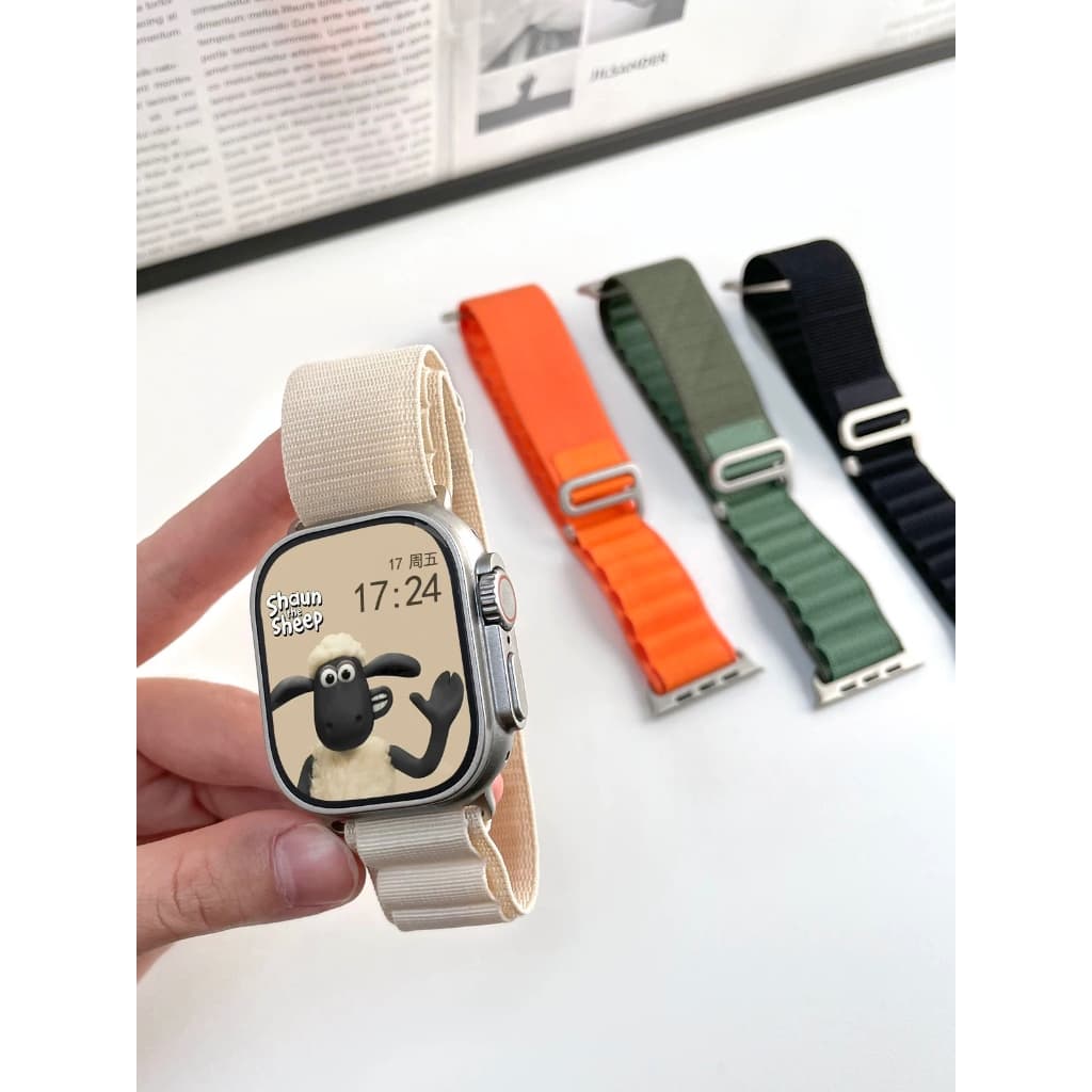 pulseira novo loop(Gao Shan) Alpina de 49mm compatível apple watch ultra e smartwatch 45 44 42 41 40 38mm