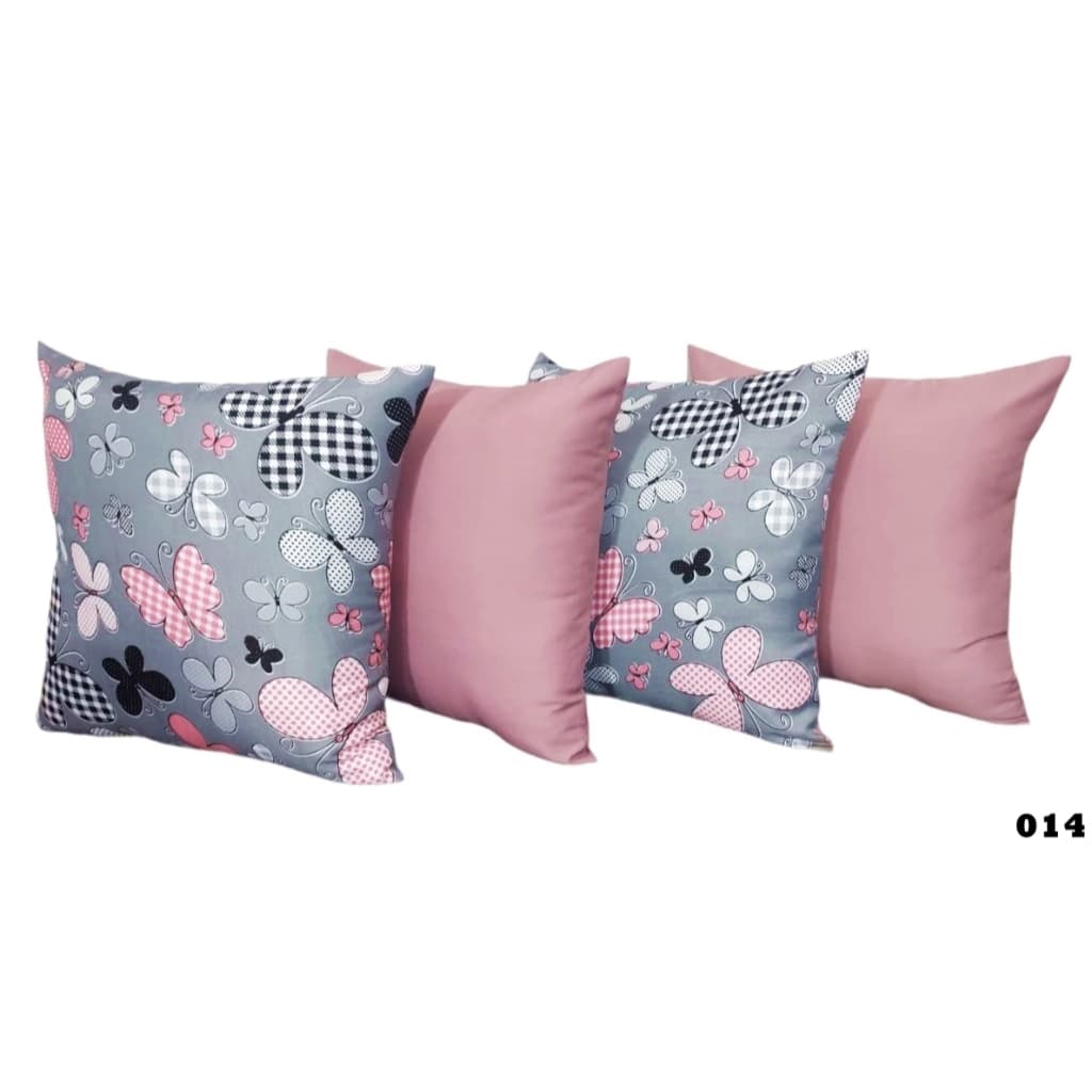 Kit 4 Almofadas Cheias Decorativas 45x45 Decoração Sala e Quarto Com Ziper