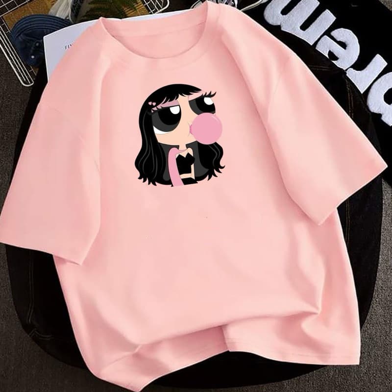 Camiseta Menina Chiclete Cabelo Moreno  Unissex 100% Algodão