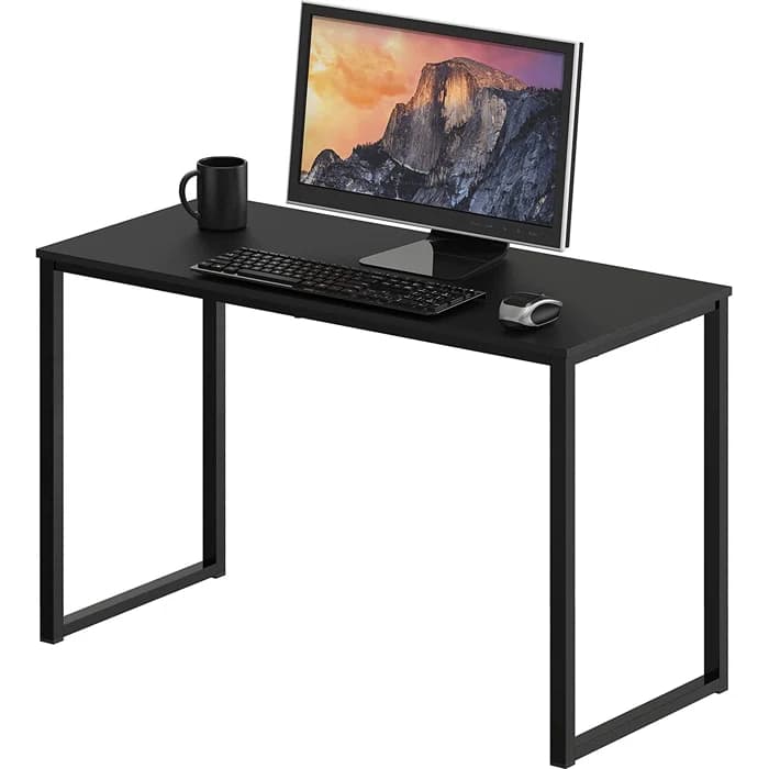 Mesa Escrivaninha MDF Preta Industrial 70 CM Moderna Home Office Quarto Estudo Computador Notebook