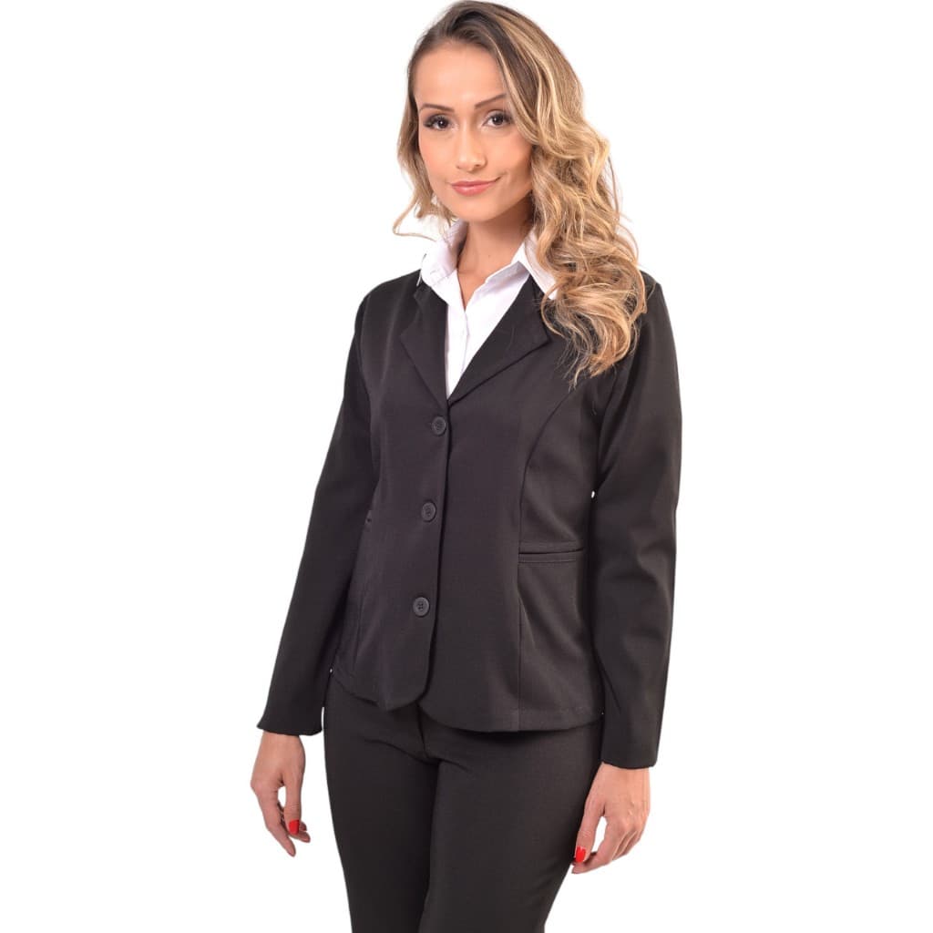 Blazer Social Terninho Feminino Executivo com Stretch para Secretária