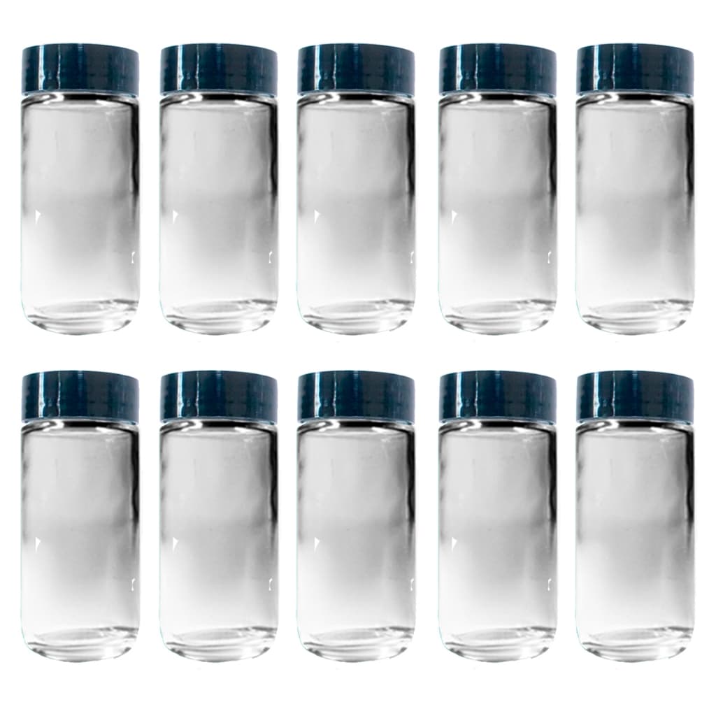20 Frascos de Vidro 100ml para temperos condimento com tampa plástica