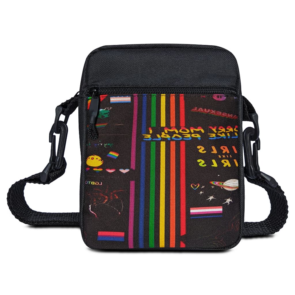 Shoulder Bag Estampa LGBTQIA Bolsa Pochete Transversal Pequena Necessaire