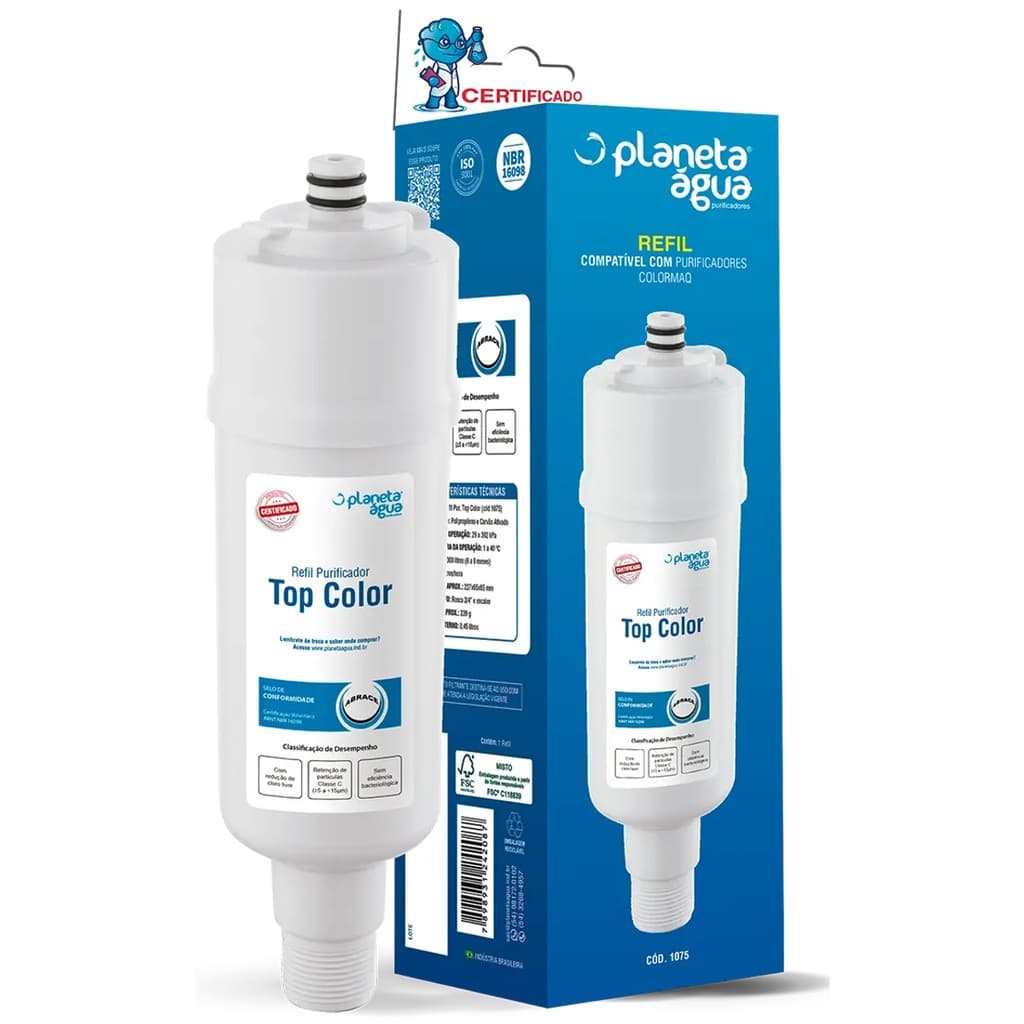 Refil Filtro Vela para Purificador de água Colomarq - Top Color Planeta Água Original