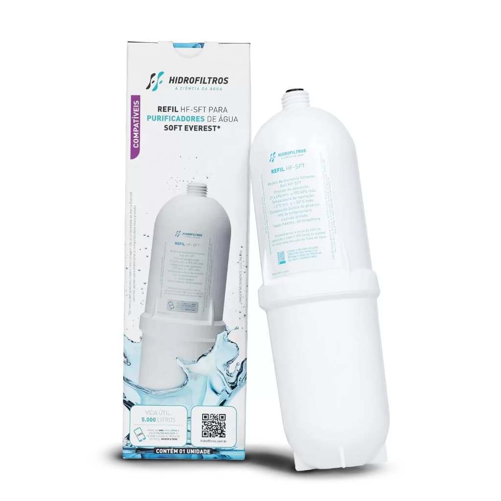 Refil Filtro Vela Compatível Purificador Soft Everest - Hidrofiltros HF-SFT