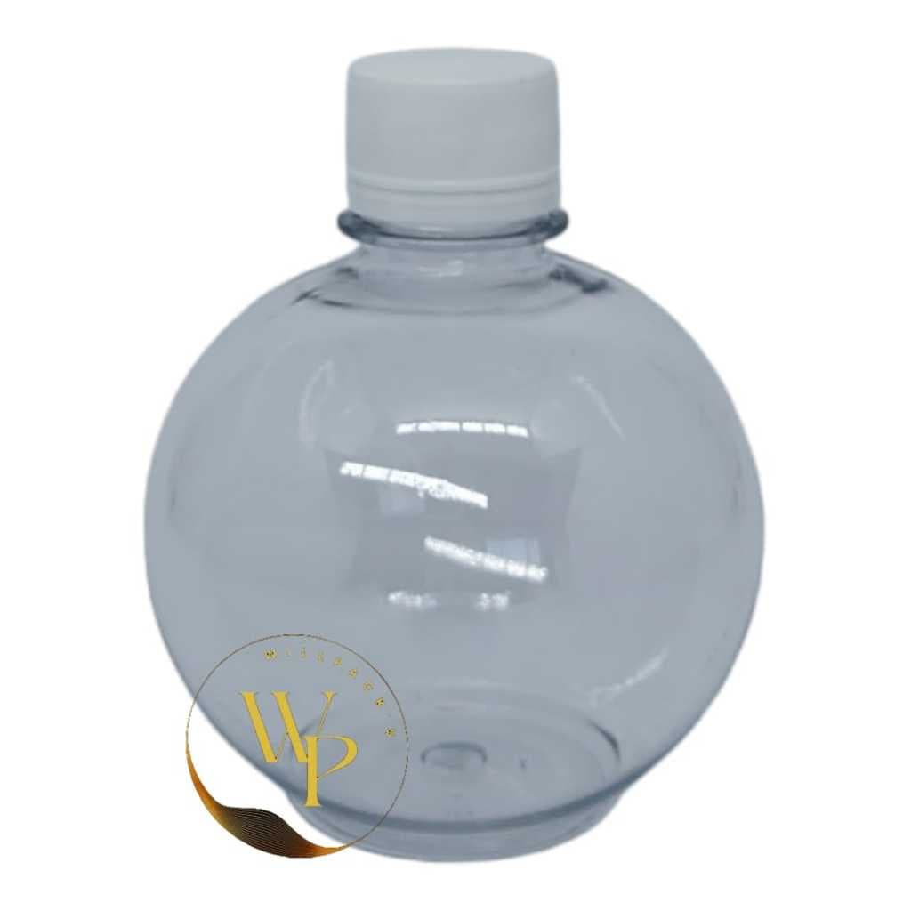 Kit 10 unidades Frascos Pet 330 ml Com Tampa Lacre e Selo Formato Bola