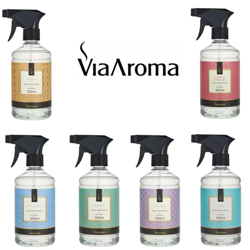 Agua Perfumada P/ Tecidos Via Aroma Aromatizador 500ml - escolha o seu