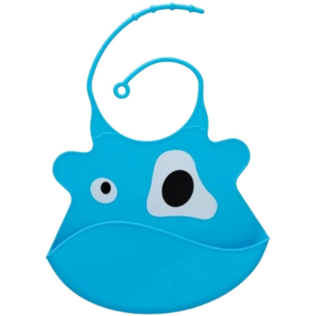 BABADOR DE SILICONE COM BOLSO CATA MIGALHAS IMPERMEÁVEL BEBE INFANTIL ALIMENTAÇÃO MAIS LIMPA 35CM