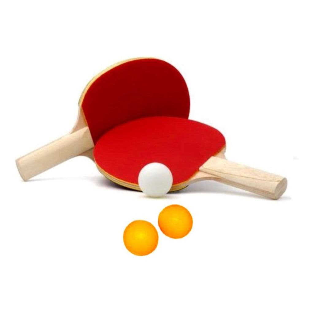 Kit Ping Pong Tênis Mesa Com 2 Raquetes E 3 Bolinhas