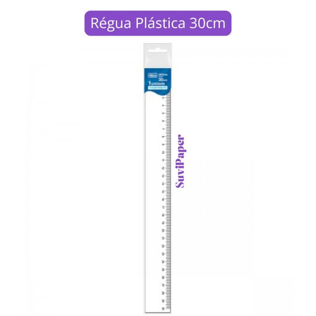 Régua Plástica 30cm Tilibra Académie Básica