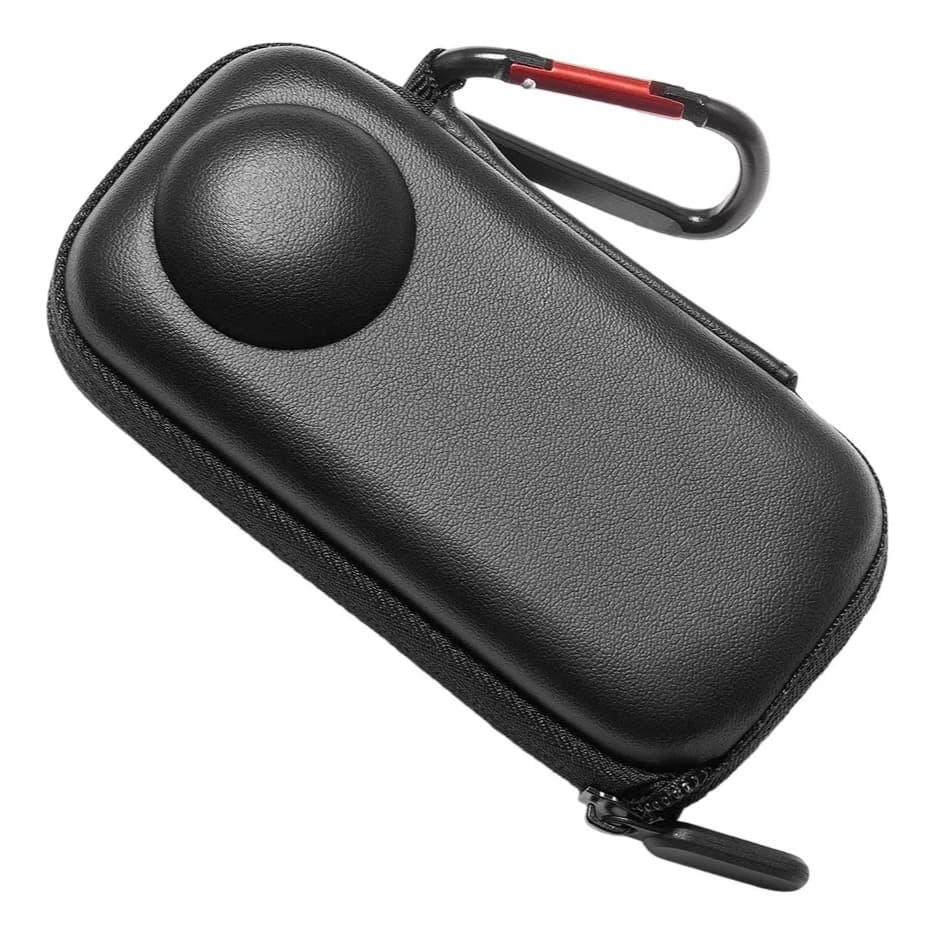 Estojo Case  Bolsa Capa De Proteção Insta360 X4 Com Grampo De Transporte Preto Lona EVA
