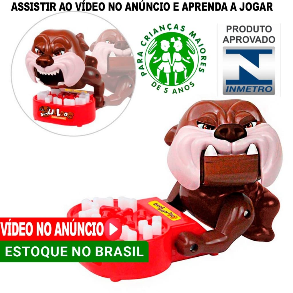 brinquedo para criança de 5 anos Jogo cachorro morde o dedo