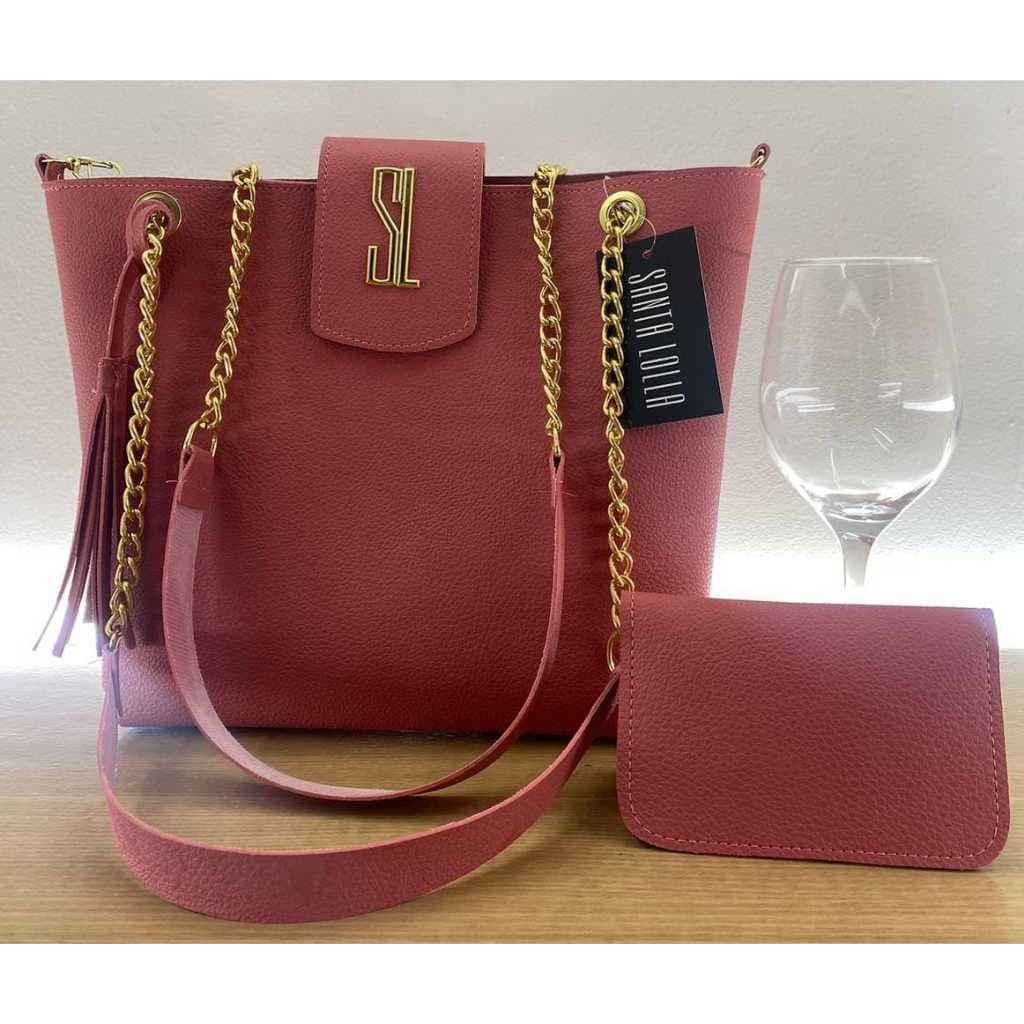 BOLSA FEMININA ALÇA DE CORRENTE LAPELA