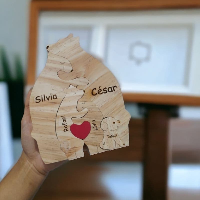 Família Ursos quebra-cabeça personalizado