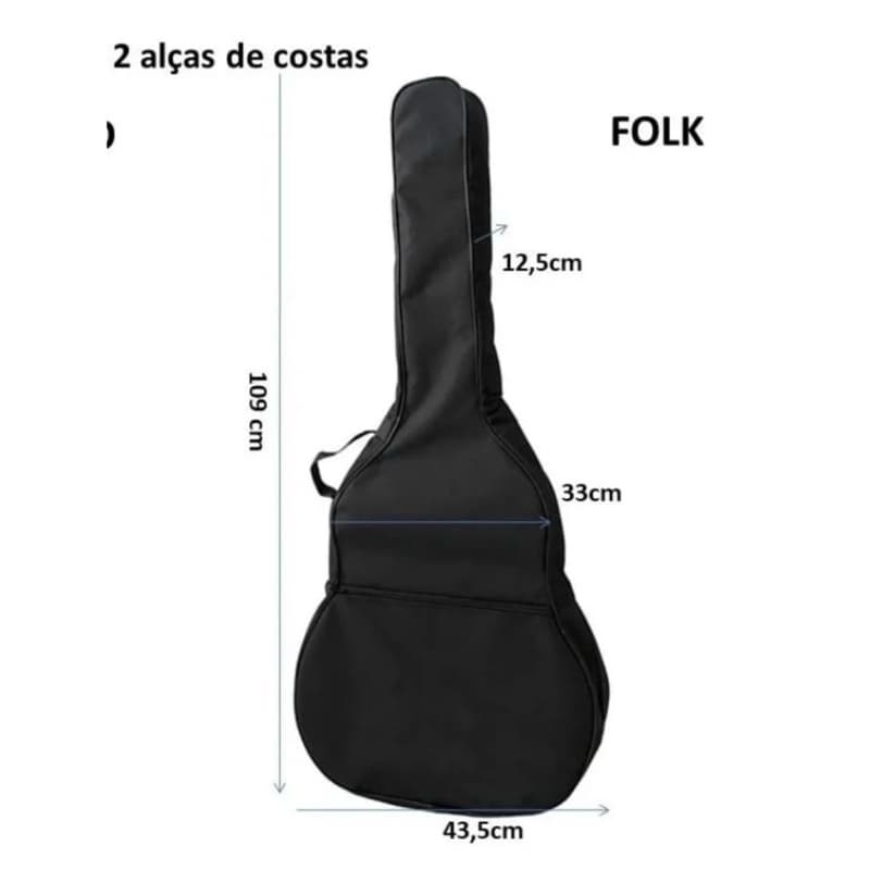 Capa Bag Para Violão Folk Simples