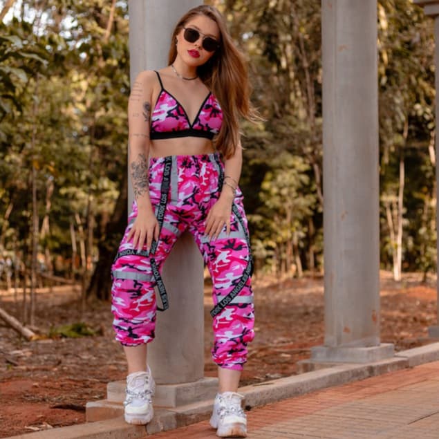 Calça jogger Militar tactel moda jovem Moda Blogueira